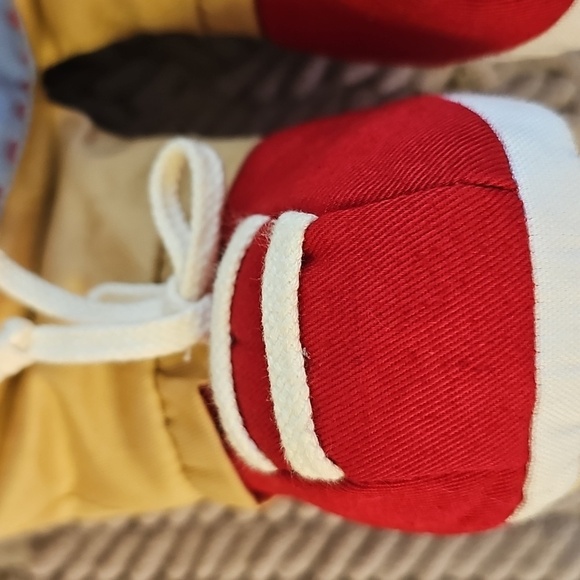 Baby Gund From nordstroms Striped Blue and‎ Tan Teddy Bear Teaching Toy. NWT - Picture 4 of 11